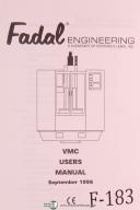 Fadal-Fadal VMC Users Programming 1996 Vertical Machining Center Manual-Fadal VMC-01